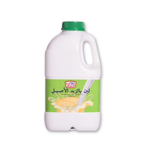 Kdcow - Laban With Butter 2 Liter - 100% Pure Fresh Cow Milk, Fat 3% min , Min 8.2% Msnf, vitamin A, D3 And Fresh Butter no water, milk powder or preservatives added. Recommended Storage : 0°C to 5°C 
 Expiry life: 6 Days of production date