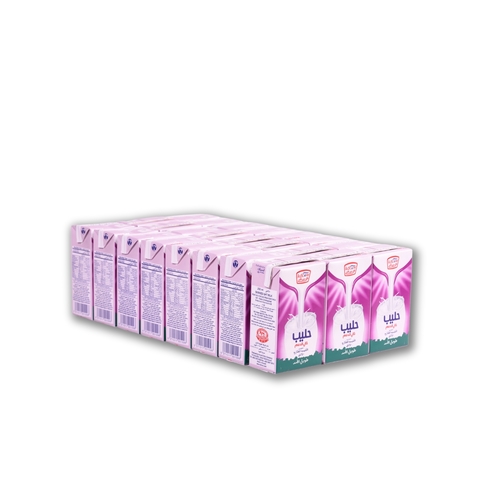 Long Life Skimmed Milk 250 Ml 24 Pieces - Long Life Skimmed Milk From 100% Pure and Fresh Cow’s Milk
UHT – Treated & Homogenized
Enriched With Vitamins A & D3
 Fat 2% Min, Min. 8,5 % MSNF, Vitamins A & D3
 No Water, Milk Powder, or Preservatives added
Will remain fresh & maintain its nutritional value and fresh taste until the expiry date under recommended storage temperature below 25°C provided that package integrity is maintained.
Refrigerate after opening and consume within 3 days Expiry life: 6 months of production date