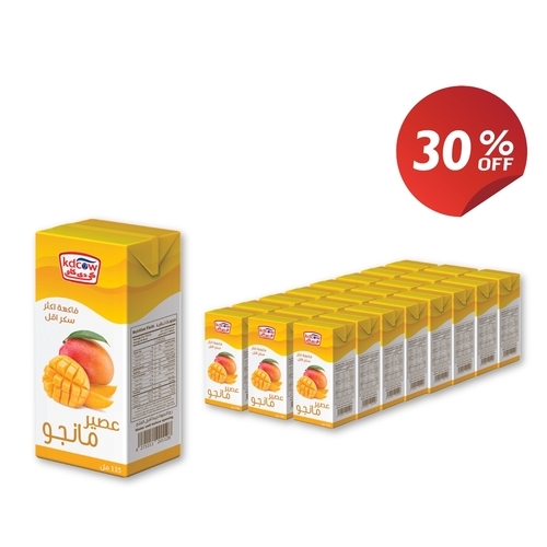 Mango Juice Nectar 135 Ml 24 Pieces - Mango Juice Made From Natural Mango Pulp Juice Content : 30 % Ultra Pasteurized NO PRESERVATIVES , ADDED COLOURS AND FLAVOURS Ingredients: Purified Water, Mango pulp , sugar Chill Before Serving Will remain fresh taste and retain its nutritional value until expiry date if store at a temperature below +25 ⁰C provided that package integrity is maintained Refrigerate after opening and consume within 3 days. Shake Well Before Use 
 Expiry life: 9 Months of production date