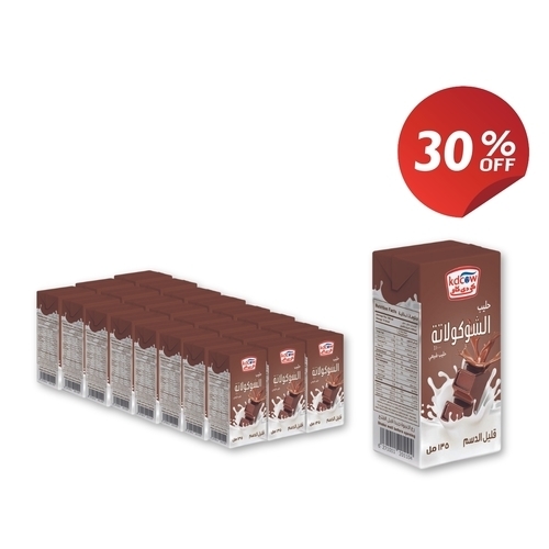 Kdcow - Long Life Chocolate Milk 135 Ml 24 Pieces - 100% Fresh Cow's Milk, Fat 2% Min., Milk Solids Non-Fat 8.5% Min., Sugar, Cocoa Powder, Permitted Stabilizer Carrageenan (E407), Nature Identical Vanilla Flavor, Vitamin A, D3.Refrigerate After Opening & Consume Within 3 Days
 Store At A Temperature Below +25 C Provided That Package Integrity Is Maintained Shake Well Before Use No Water, Milk Powder, Or Preservatives Added Uht- Treated & Homogenized 
Expiry life: 6 months of production date