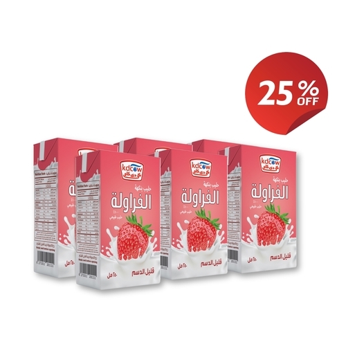 Long Life Strawberry Milk 250 Ml 6 Pieces - Made from 100% Fresh Cow's Milk, Fat 2% Min, Minimum 8.5% Sugar - Natural Strawberry Flavor, Certified Emulsifiers & Stabilizers, Vitamins (A & D3) Refrigerate After Opening & Consume Within 3 Days
 Store At A Temperature Below +25 C Provided That Package Integrity Is Maintained Shake Well Before Use No Water, Milk Powder, Or Preservatives Added Uht- Treated & Homogenized 
 Expiry life: 6 months of production date