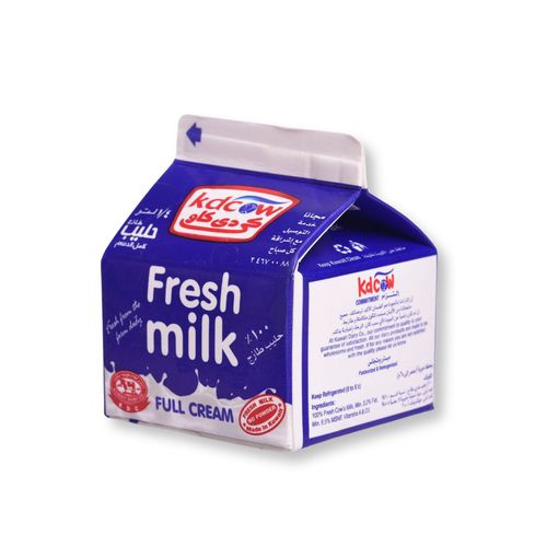 Kdcow - Fresh Full Cream Milk 225 ml - Fresh Full Cream Milk From 100% Pure and Fresh Cow’s Milk
Pasteurized & Homogenized 100% Fresh Cow’s Milk, Fat min. 3%, Min. 8,5 % MSNF, Vitamins A & D3
No Water, Milk Powder, or Preservatives are added.
Keep Refrigerated ( 0 to 5°C ) Expiry life: 5 days of production date