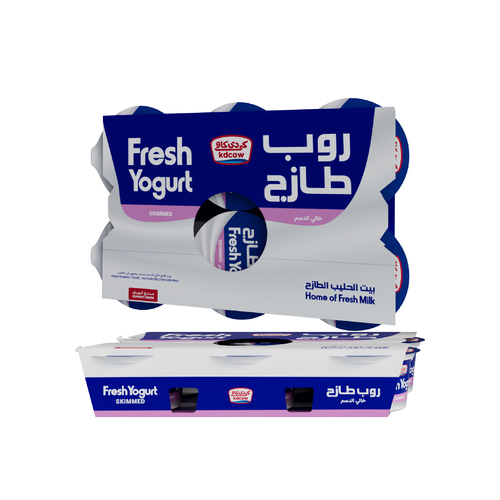 Skimmed Fresh Yogurt 170 Gm  6 Pieces - Fresh Yogurt Skimmed From 100% Fresh Cow’s Milk
Pasteurized & Homogenized Ingredients: 100% Fresh Cow’s Milk , Max.Fat 0,5% , Min. 8,5 % MSNF , Culture , Milk Solids , Approved Stabilizer Agar ( E 406) ,Vitamins A & D3
Keep Refrigerated (0 to 5 °C ) 
Expiry life: 10 days of production date