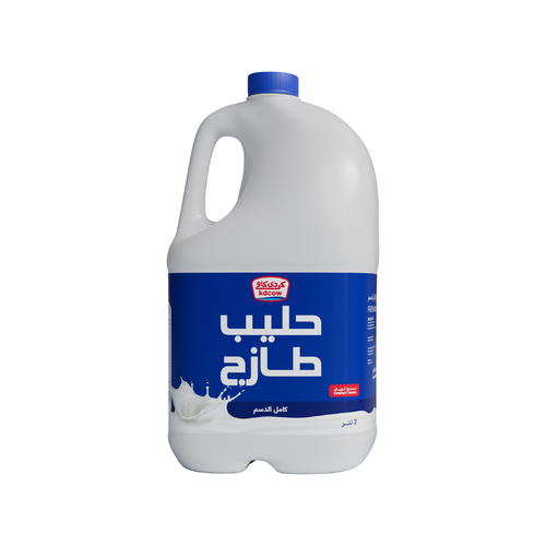 Fresh Milk Full-Cream 2 Liter - 100% Fresh Cow’s Milk ,Fat 3% minimum , Min. 8,5 % MSNF, Vitamins A & D3 No Water, Milk Powder or Preservatives added. Keep Refrigerated ( 0 to 5°C ) Pasteurized & Homogenized 
 Expiry life: 6 days of production date