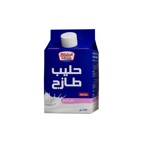 Skimmed Fresh Milk 500 ml - Skimmed Fresh Milk From 100% Pure and Fresh Cow’s Milk
Pasteurized & Homogenized Fat 3% min, Min. 8,5 % MSNF, Vitamins A & D3 No Water, Milk Powder, or Preservatives are added.
Keep Refrigerated ( 0 to 5°C ) Expiry life: 6 days of production date