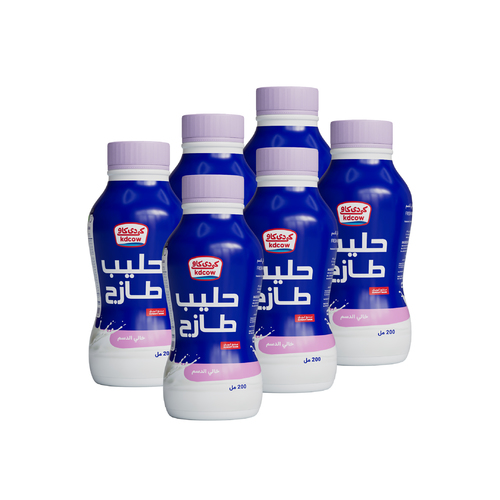 Skimmed Fresh Milk 200 ml  6 Pieces - Skimmed Fresh Milk From 100% Pure and Fresh Cow’s Milk
Pasteurized & Homogenized Ingredients: 100% Fresh Cow’s Milk, Fat 3% min, Min. 8,5 % MSNF, Vitamins A & D3 No Water, Milk Powder, or Preservatives are added.
Keep Refrigerated ( 0 to 5°C ) Expiry life: 6 days of production date