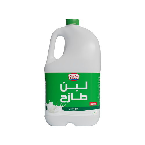 Full Cream Fresh Laban 2 Liter - Fresh Laban Full Cream From 100% Fresh Cow’s Milk Pasteurized & Homogenized Ingredients: 100% Fresh Cow’s Milk , Fat 3 min , Min. 8.2% MSNF , Culture , Vitamins A & D3 Keep Refrigerated (0 to 5 ºC ) Shake Well Before Opening 
 Expiry life: 10 days of production date