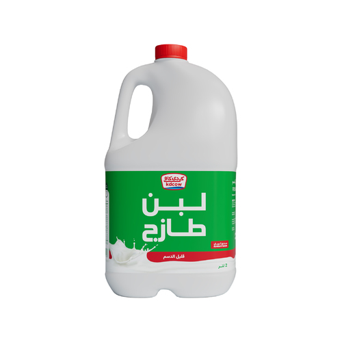 Low Fat Fresh Laban 2 Liter - Fresh Laban low fat From 100% Fresh Cow’s Milk Pasteurized & Homogenized Ingredients: 100% Fresh Cow’s Milk , Fat 2% Max , Min. 8.2% MSNF , Culture , Vitamins A & D3 Keep Refrigerated (0 to 5 ºC ) Shake Well Before Opening 
 Expiry life: 10 days of production date