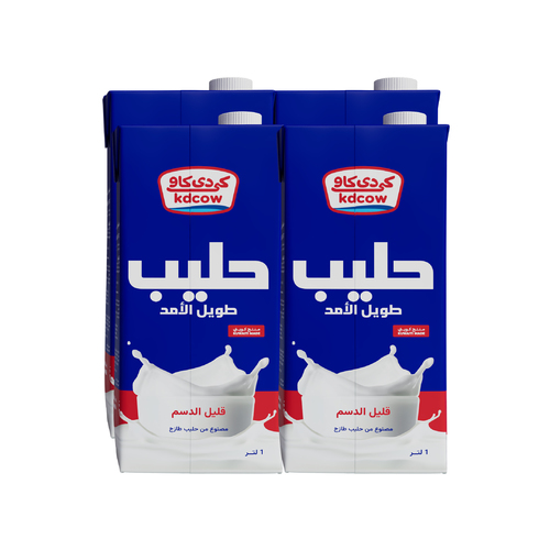 Long life Low Fat Milk 1 Liter 4 Pieces - Low Fat UHT Milk From 100% Pure and Fresh Cow’s Milk
UHT – Treated & Homogenized
Enriched With Vitamins A & D3

 Ingredients:
100% Fresh Cow’s Milk, Fat Max. 2%, Min. 8,5 % MSNF, Vitamins A & D3
No Water, Milk Powder, or Preservatives added
Will remain fresh & maintain its nutritional value and fresh taste until the expiry date under recommended storage temperature below 25°C provided that package integrity is maintained.
Refrigerate after opening and consume within 3 days Expiry life: 6 months of production date