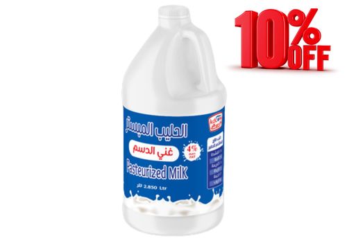 Extra Fat Milk Fresh 2.850 Liter - Fresh Full Cream Milk From 100% Pure and Fresh Cow's MilkIngredients:
100% Fresh Cow's Milk, Min. fat 4%, Min. 8,5% MSNF, Vitamins A & D3 No Water, Milk Powder or Preservatives addedKeep Refrigerated (0 to 5 °C)
Expiry life: 6 Days of production date