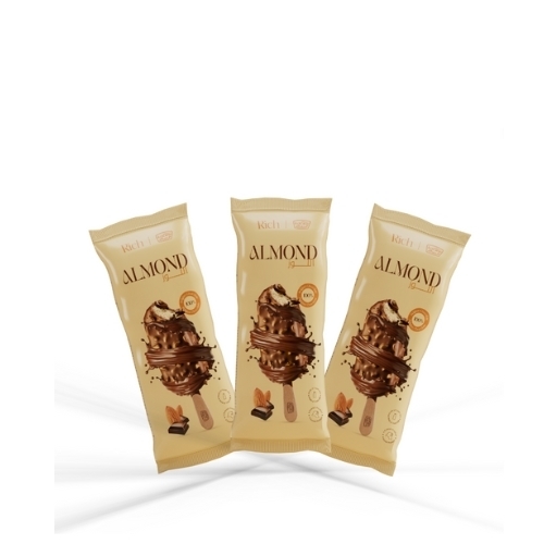 KDCow - KDCow Ice Cream, Almond, Rich, Stick, 100 ml × 20 Pcs - Rich
  raspberry ice cream made of fresh milk with Belgian white chocolate for a
  rich and creamy taste made of the best ingredients.