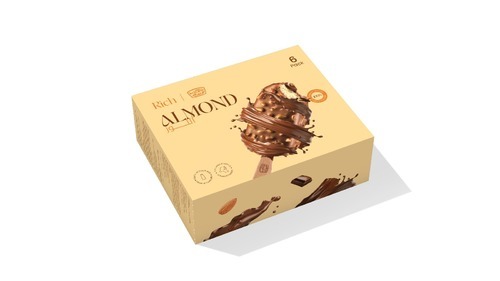 KDCow - KDCow Ice Cream, Almond, Rich, Stick Multi-Pack, 6x100 ml - Rich
  almond ice cream made of fresh milk with Belgian chocolate and almonds for a
  rich and creamy taste made of the best ingredients
