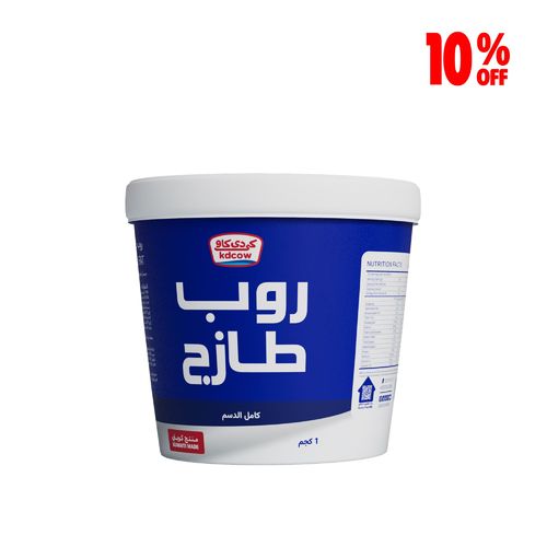 KDCow - KDCow Fresh Yogurt, Full Cream, 1kg - Fresh Yogurt Full Cream From 100% Fresh Cow’s Milk
 Ingredients: 100% Fresh Cow’s Milk , Min. Fat 3% , Min. 8,5 % MSNF , Culture , Milk Solids , Approved Emulsifiers & Stabilizers: Guar Gum (E 412) ,Carrageenan
(E 407) ,Vegetable Mono & Triglyceride of Fatty Acids
(E 471) ,Modified Starch (E 1422), Milk Proteins , Vitamins A & D3
Keep Refrigerated (0 to 5 °C )Expiry life: 10 days of production date
