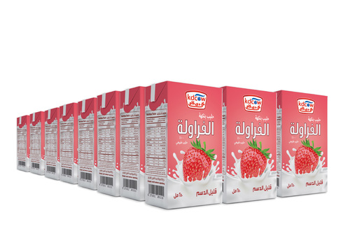 KDCow Long Life Milk, Strawberry Flavored, 250ml x 24 Pcs - Strawberry Flavored Milk Drink Made from 100% Fresh Cow's Milk, Fat 2% Min, Minimum 8.5% Sugar - Natural Strawberry Flavor, Certified Emulsifiers & Stabilizers, Vitamins (A & D3) Refrigerate After Opening & Consume Within 3 Days
Store At A Temperature Below +25 C Provided That Package Integrity Is Maintained Shake Well Before Use Expiry life: 6 months of production date