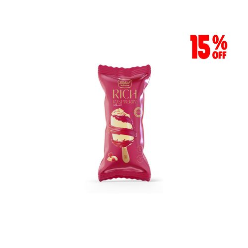 KDCow Rich Ice Cream, Raspberry, 100 ml - KDCow Rich Ice Cream made with fresh milk with Raspberry swirl coated with white Belgian chocolate & for a rich, creamy and crunchy taste made for your indulgence.