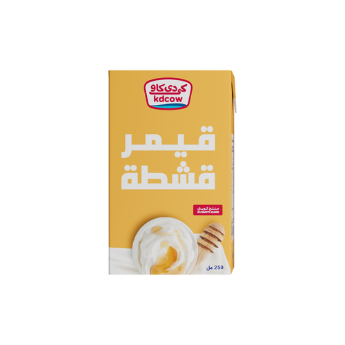 KDCow Thick Cream, 250ml x 3 Pcs - Made from 100% Cow's MilkIngredients: 25% (Minimum) Butter Fat, Approved Emulsifiers & Stabilizers, Carob Gum (e410), Vegetable Monoglycerides & Diglycerides (e471), Sodium Citrate (e331), Bovine Gelatin (e441) ), Vitamin A, D3
Expiry life: 6 Months of production date