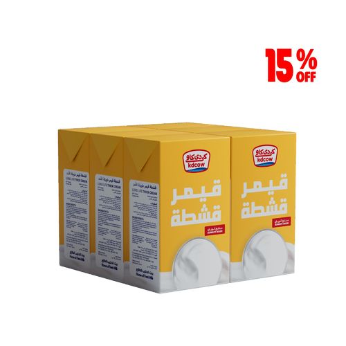 KDCow Thick Cream, 135ml x 6 Pcs - Made 100% Fresh Cow's MilkIngredients: 25% (Minimum) Butter Fat, Approved Emulsifiers & Stabilizers, Carob Gum (e410), Vegetable Monoglycerides & Diglycerides (e471), Sodium Citrate (e331), Bovine Gelatin (e441) ), Vitamin A, D3
Expiry life: 6 Months of production date