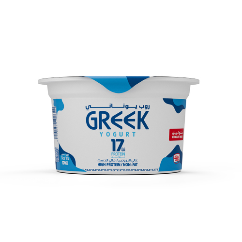 Greek Yogurt Non-Fat 170g - Greek Yogurt – Non-Fat  Enjoy the light, creamy taste of authentic non-fat Greek yogurt – now available in a convenient pack of 3. Each 170g cup is rich in protein, low in calories, and perfect for a healthy lifestyle. Ideal for breakfast, snacks, or as a base for smoothies and recipes.