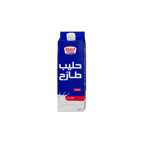 KDCow Fresh Milk, Low Fat, 1 Liter - 100%
  Fresh Low-Fat Cow’s Milk

    Ingredients:

    Minimum fat content: 3% Minimum non-fat milk solids: 8.5%

    Fortified with Vitamins A & D3

    Contains no added water, milk powder, or preservatives

    Keep refrigerated (0 to 5°C)

    Expiry: 6 days from production date