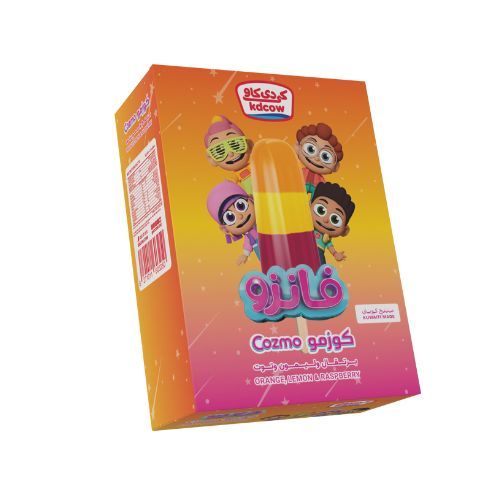 KDCow Lollies, Cozmo , Stick, 55 ml × 6 Pcs - Water Snow Berries, Orange and Lemon Lollies Ingredients: Liquidated water, sugar, glogues, emulsion and stabilized substances are permitted: plant sodium (E401), adjacent gum (E412), berries, oranges and black matching lemons (I63). Red beet roots (E162) for nature citric acid, permitted colors: natural turmeric (E.1), carrot extract Keep frozen below (-18 ° C) Expiry life: Year from the production date