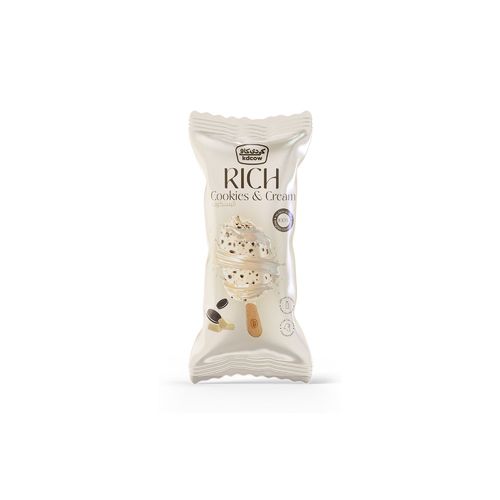 KDCow Rich Ice Cream, Cookies & Cream, 100ml - KDCow Rich Ice Cream made with fresh milk coated with white Belgian chocolate & Cookies for a rich, creamy and crunchy taste made for your indulgence.