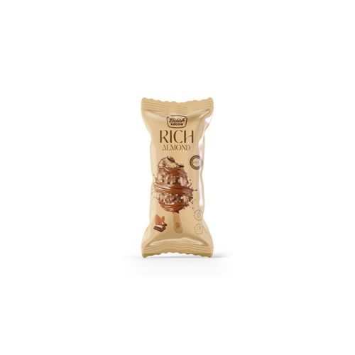 KDCow Rich Ice Cream, Almond, 100ml - KDCow Rich Ice Cream made with fresh milk coated with Belgian chocolate & almond for a rich, creamy and crunchy taste made for your indulgence.