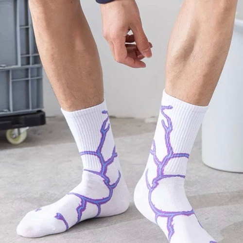 A pair of lightning socks