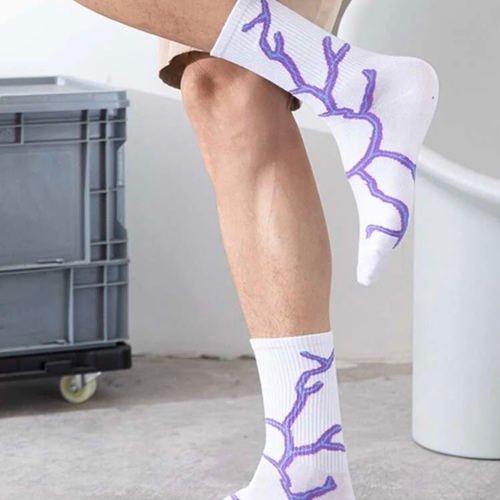 A pair of lightning socks