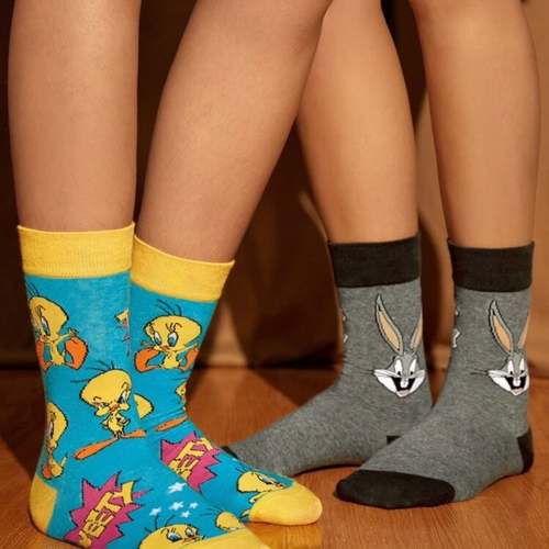 Two pairs of Loony Tunes socks