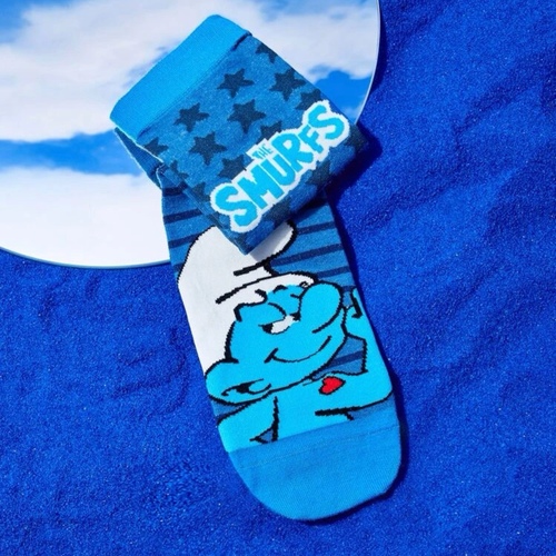 Two pairs of Smurfs socks