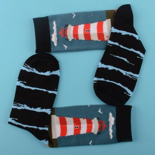A pair of lighthouse socks
