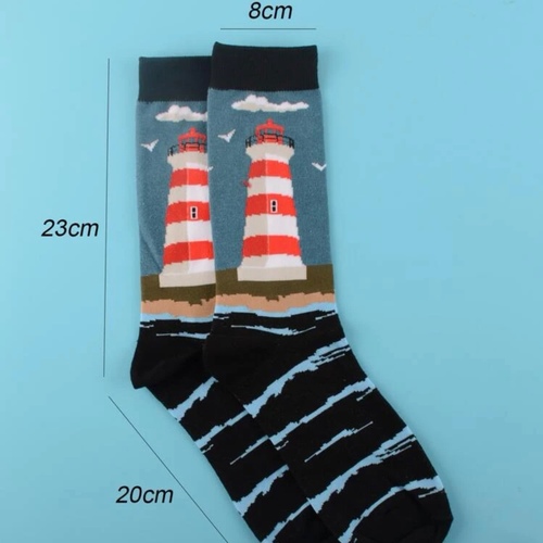 A pair of lighthouse socks