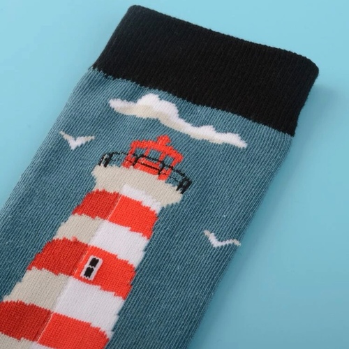 A pair of lighthouse socks