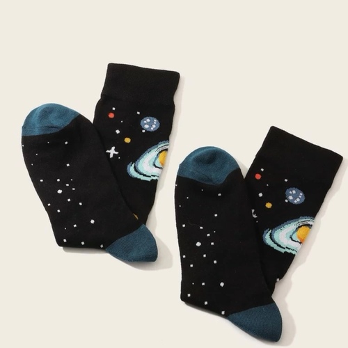 A pair of Planets socks
