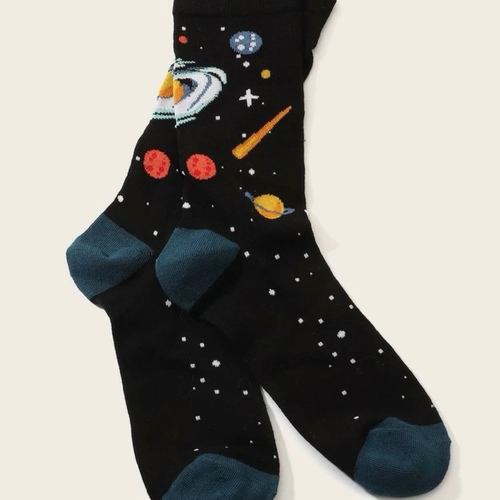 A pair of Planets socks