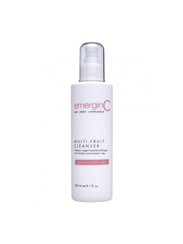 EmerginC Multi-fruit Cleanser 240ml - Removes make-up, impurities, and dead skin cells for more vibrant skin. Apply a small amount on dry skin and spread evenly. Add water, lather, then rinse or remove thoroughly with warm cotton or cloth. Follow with emerginC toner.