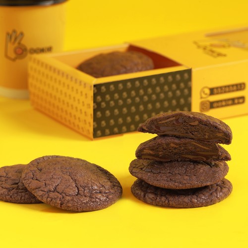 Double Chocolate Cookie - Prepared from chocolate dough containing two types of 
delicious chocolate pieces