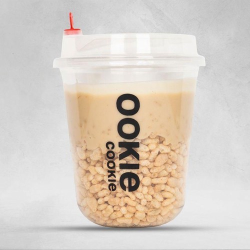 Krispy cup with kinder sauce