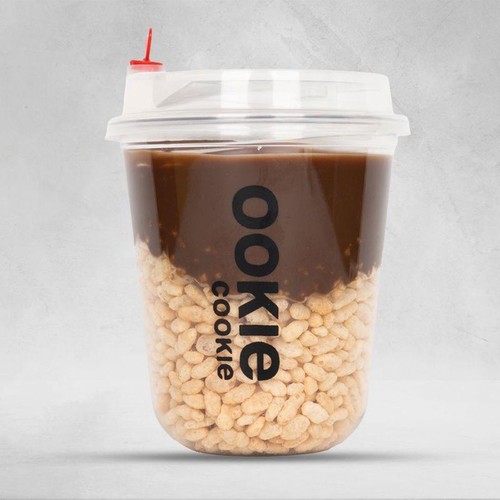 Krispy cup with nuttela sauce