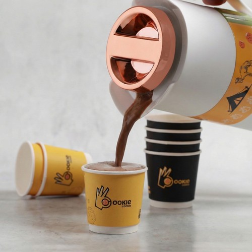 Hot chocolate 1 liter - Flask of hot chocolate and 6 serving cups