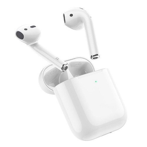 HOCO ES49 TWS Wireless Earphone With Charging Case - hoco ES49 Original Series Bluetooth 5.0 TWS Wireless Bluetooth Earphone with Charging Box, Support Touch & Built-in GPS & Power Display
1. Bluetooth version: 5.0; Bluetooth chip: Jerry AC6936D
2. Battery capacity: 350mAh for charging compartment; 30mAh for left and right ears
3. Talk/music time: 3 hours; standby time: 200 hours
4. Size: 53.8×44.2×21.5mm
5. Weight: 47g
6. Support IOS mobile phone opening pop-up window, headset/charging compartment real power display, master-         slave switching, touch operation, positioning function, anti-magnetic, headset without indicator light, voice wake-       up Siri is not supported
7. With charging cable