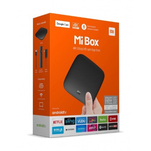 XIAOMI Mi Box 4K Ultra HD Streaming Player - Mi 4K Android TV Set-top Box (Mi Box) Google Play Store (Andriod) UHD Wired USB Wired HDMI Wireless WiFi, Bluetooth Processor Quad-core Cortex-A53 2.0GHz Memory Size 2gb Storage Capacity 8gb