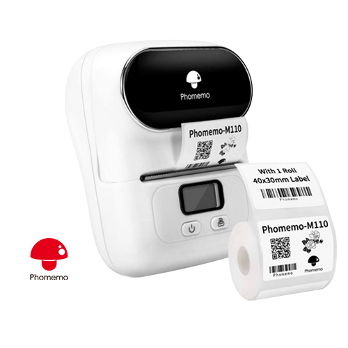 Phomemo M110 Wireless Thermal Label Printer Portable Bluetooth Label Maker ( WHITE ) - *PACKAGE DETAILS:1 x Phomemo M110 Thermal Label Maker
1 x Roll 40*30mm/100 labels Thermal Paper(in the printer)
1 x USB Cable1 x User Manual
1 x Packing BoxSKUModelAsinUPCtitleM110-WH-BM110-WHB089GVBMFY0792332428736Phomemo M110 Bluetooth Tragbarer Etikettendrucker für iOS and Android Smartphone Etikettiergerät Etikettiermaschine Barcodedrucker Beschriftungsgerät für Selbstklebende Etiketten Aufkleber