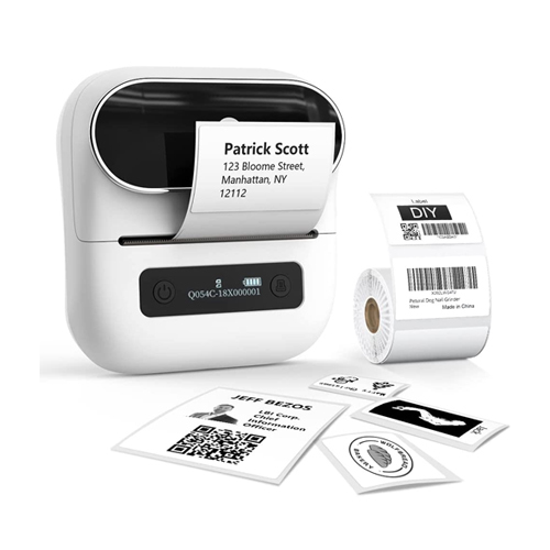 Phomemo M220 Label Maker, Upgrade 3 Inch ( WHITE ) - Thermal Bluetooth Label Printer - Never need the ink, toner, and ribbon again. Phomemo M220 barcode label printer prints using thermal technology, meaning you only need to restock on labels, Phomemo M220 label maker machine come with 100pcs 1.57