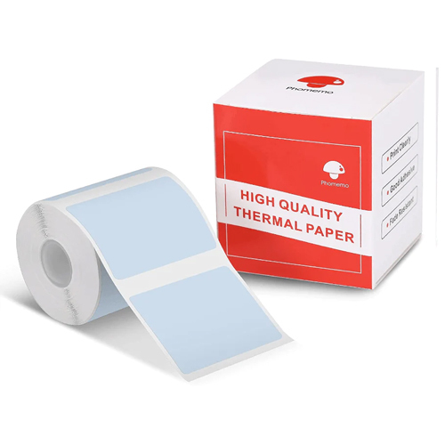 PHOMEMO 40 X 30mm/230Pcs Square Label Blue 1 Roll - Label Name: 40 x 30mm (1.57