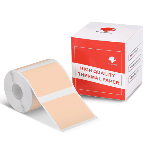 PHOMEMO 40 X 30mm/230Pcs Square Label Kaki 1 Roll - Label Name: 40 x 30mm (1.57