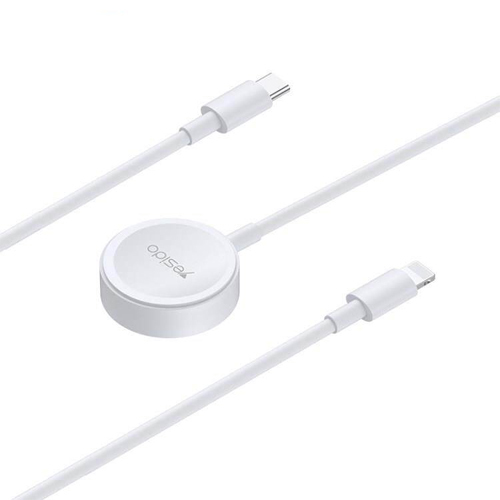 Yesido CA113 Type-c to Lightning charging cable with Apple Watch wireless charging base - Introducing ESSAGER YESIDO CA113 For Apple IWatch Wireless Charger Type-C Cable + Lightning Watch Charging DockHigh safety performance, not easy to get hot when chargingHigh working efficiency and fast charging speed, about 2 hours to fully charge the Smart WatchUniversal wireless charger for Apple WatchType-C and Lightning Cable 2-in-1 design, it can also charge iPhone
Material: ABS + PCClock charging output: 5V/0.3AMobile phone charging output: 5V/1.6ALength: 120cm