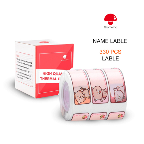 PHOMEMO Name Cat Label 40x15mm 330PCS - PHOMEMO Name Cat Label 40x15mm 330PCS