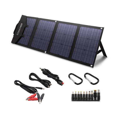 Powerology 120W Universal Folding Solar Panel - Light Weight and Compact Design: A zippered pouch stores controller and necessary cords handy; Carry it wherever you go. 45W PD USB-C Output. 120w Anderson Port. High Transmittance. QC3.0 USB Output. Power: 120W Cell Type: Monocrystalline Open Circuit Voltage: 23+2V 1 x Anderson Output: 18V, 120W max 1 x USB-A(QC) Output: 5-12V, 24W max 1 x USB-C Output: 5-15V, 45W max 120W Solar Panel Built with Monocrystalline Solar Cell, The Highest Conversion Efficiency Module Provider in The World, Which Increases Conversion Efficiency up to High Conversion Efficiency up to 23.6%, You Will Get Greater Power Efficiency and It Performs Better than Similarly Rated Polycrystalline Solar Panels at Low-light Conditions. Thus Its Conversion Efficiency Is Much Higher Than Other Solar Panel