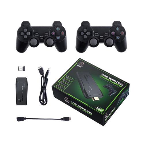 Portable 10K Game Stick 4K 20000 games in 1 TV Video Game Console With 2.4G Wireless Controller Supp - 1. Eay operation: Plug and Play, No Action Required, We have developed a game console for you that does not require any driver to be installed automatically. Just plug the game console into the TV's USB port and use the TV. The remote control sets the corresponding channel and you can start playing the game! Very simple and easy to operate!

2. Wireless design: 2.4G wireless gamepad, sensitive, no delay, get rid of the shackles of the line, far away from the TV.

3. Portability: This product is small in size and light in weight, which is very convenient to carry around.



Description:

Our video game controller can play wireless functions and support USB charging within 10 meters. It is being solved because of the length of the handle line, it has to be close to the TV, resulting in eyesight loss caused by immersing in a fierce game for a long time! 


Specifications:

Model: RS-80

Size: 101*43*1mm

Expansion: 32G

Game format: Supports 9 emulators such as 8-bit, 16-bit, 32-bit, 64-bit, 128-bit, etc.

Support handle: 2 player battle

Output format: HDMI-compatible output